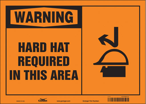 Safety Sign 10 in x 14 in Vinyl