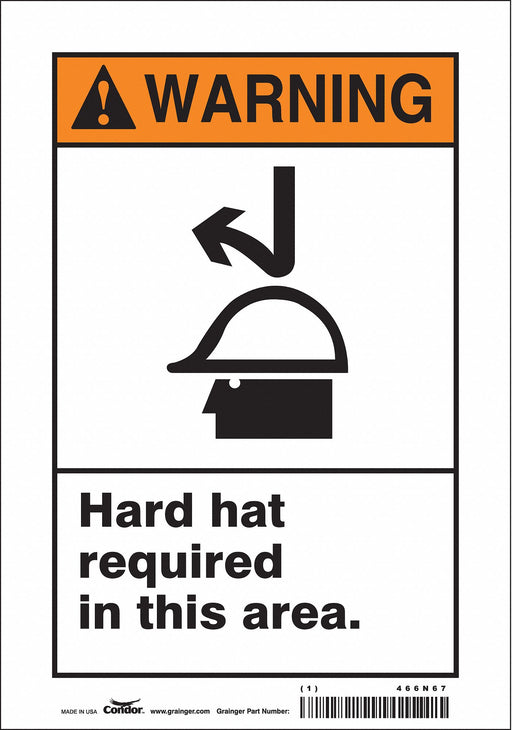 Safety Sign 10 in x 7 in Vinyl