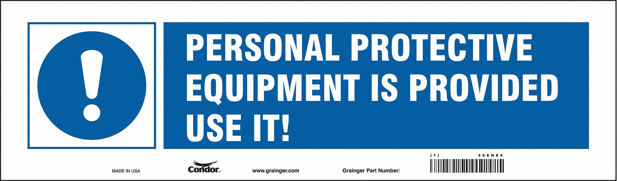 Safety Sign 5 in x 17 in Vinyl