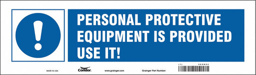 Safety Sign 5 in x 17 in Vinyl