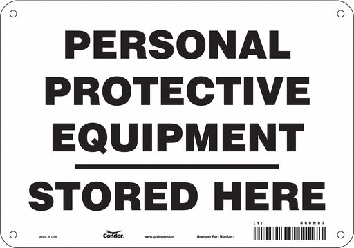 Safety Sign 7 in x 10 in Aluminum