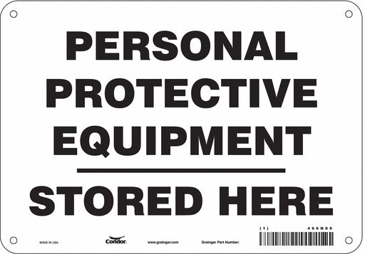 Safety Sign 7 inx10 in Polyethylene