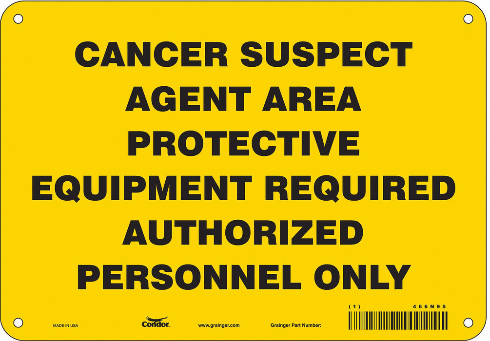 Safety Sign 7 inx10 in Polyethylene