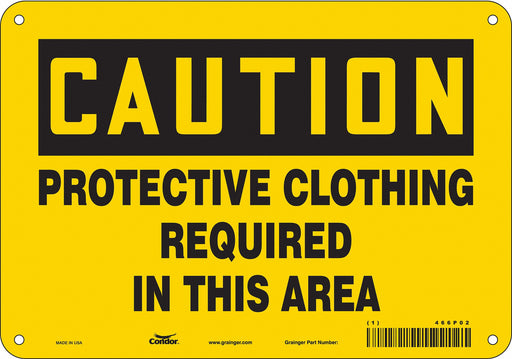 Safety Sign 7 in x 10 in Aluminum