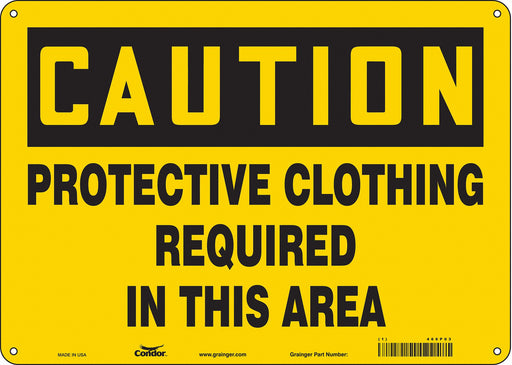 Safety Sign 10 inx14 in Aluminum