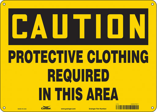 Safety Sign 10 inx14 in Polyethylene