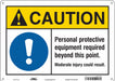 Safety Sign 10 in x 14 in Polyethylene