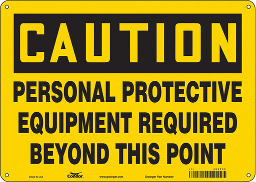 J6965 Safety Sign 10 inx14 in Aluminum