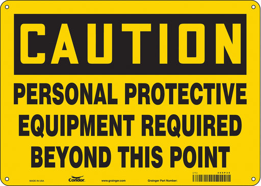 J6965 Safety Sign 10 inx14 in Polyethylene