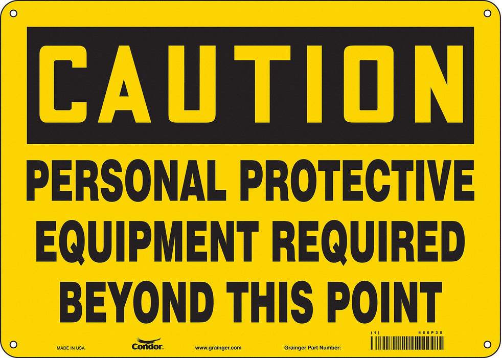 J6965 Safety Sign 10 inx14 in Polyethylene