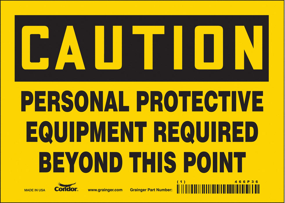 J6965 Safety Sign 5 inx7 in Vinyl