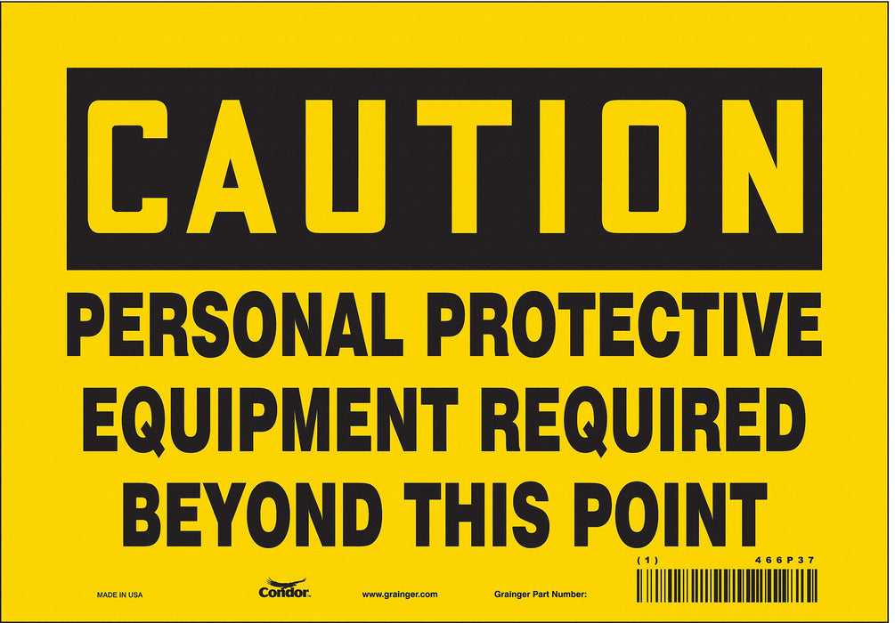 J6965 Safety Sign 7 inx10 in Vinyl