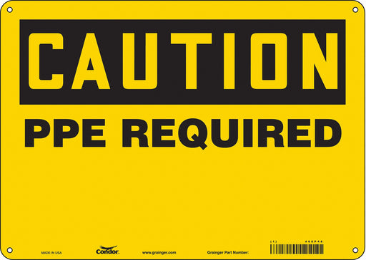 Safety Sign 10 inx14 in Aluminum