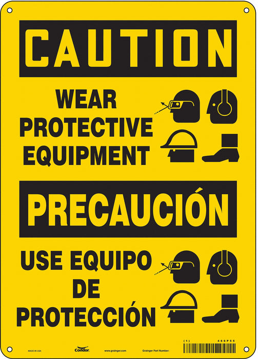 Safety Sign 14 inx10 in Aluminum
