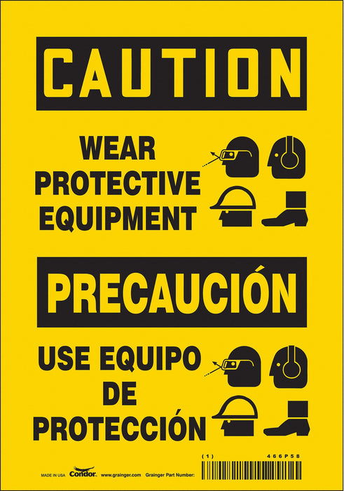 Safety Sign 10 inx7 in Vinyl