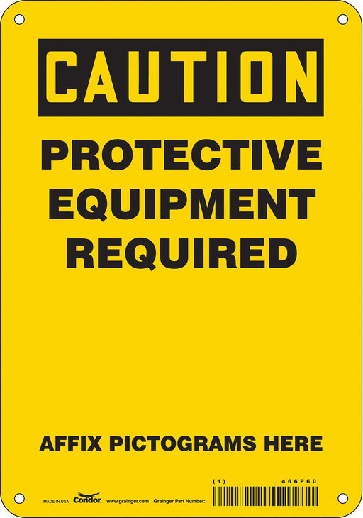 Safety Sign 10 inx7 in Aluminum