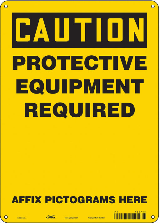 Safety Sign 14 inx10 in Polyethylene
