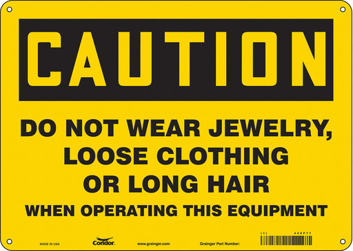 Safety Sign 10 inx14 in Polyethylene