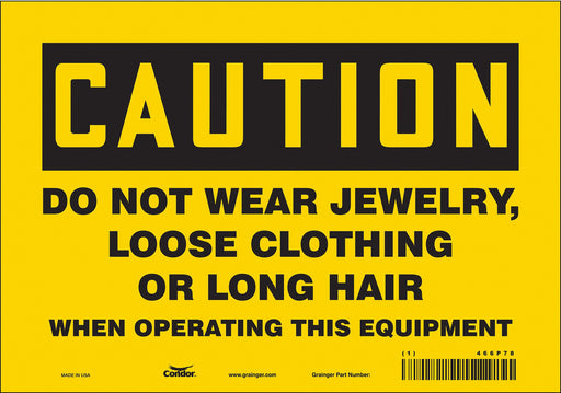Safety Sign 7 inx10 in Vinyl