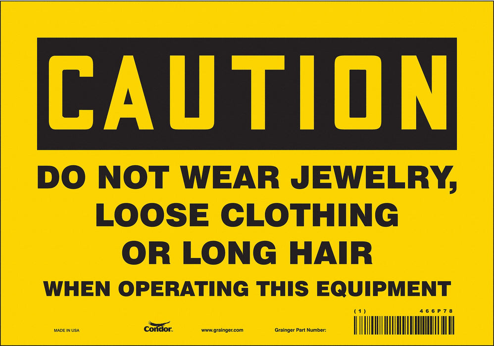 Safety Sign 7 inx10 in Vinyl