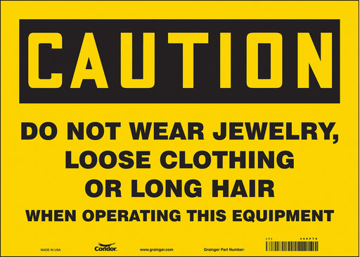 Safety Sign 10 inx14 in Vinyl