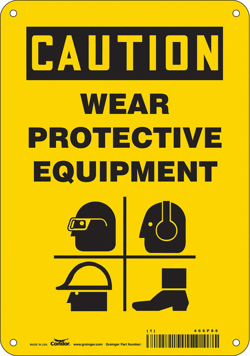 Safety Sign 10 inx7 in Aluminum