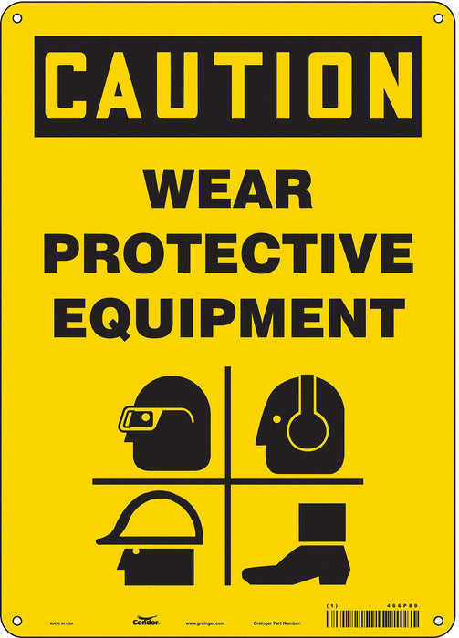 Safety Sign 14 in x 10 in Polyethylene