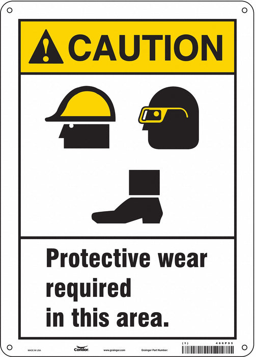 Safety Sign 14 inx10 in Polyethylene