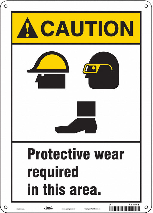 Safety Sign 14 inx10 in Polyethylene