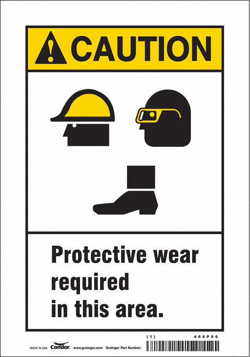 Safety Sign 10 in x 7 in Vinyl