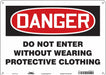 Safety Sign 10 in x 14 in Polyethylene