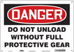 Safety Sign 10 in x 14 in Aluminum