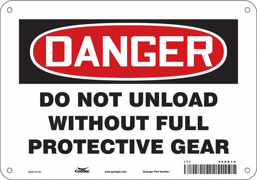 Safety Sign 7 in x 10 in Polyethylene