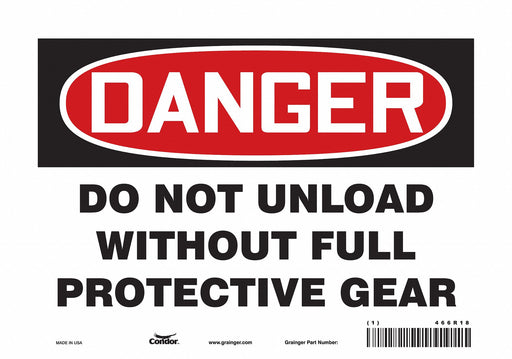 Safety Sign 7 in x 10 in Vinyl