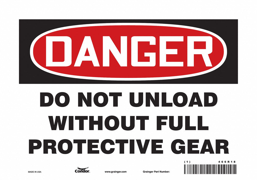 Safety Sign 7 in x 10 in Vinyl