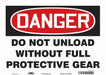 Safety Sign 10 in x 14 in Vinyl