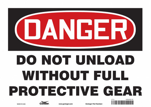 Safety Sign 10 in x 14 in Vinyl