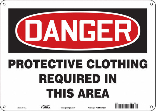 K0543 Safety Sign 10 in x 14 in Polyethylene