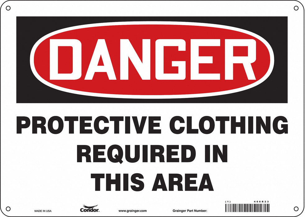 K0543 Safety Sign 10 in x 14 in Polyethylene
