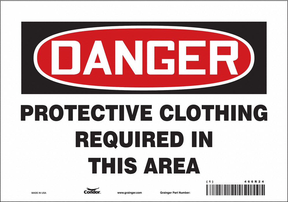 K0543 Safety Sign 7 in x 10 in Vinyl