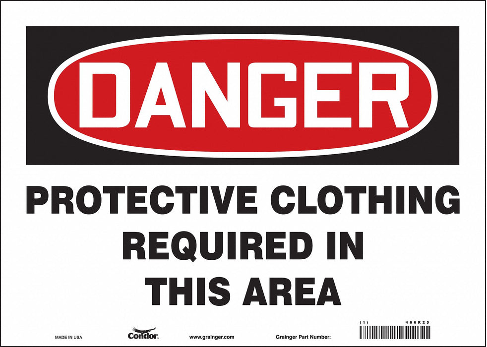 K0543 Safety Sign 10 in x 14 in Vinyl