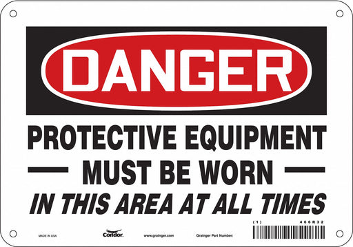 Safety Sign 7 in x 10 in Aluminum