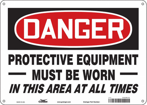 Safety Sign 10 inx14 in Polyethylene