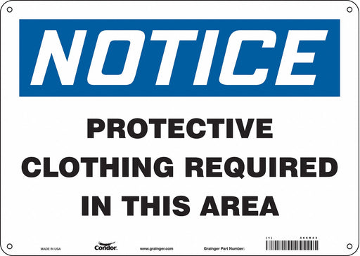 K0689 Safety Sign 10 in x 14 in Polyethylene