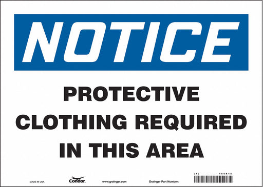 K0689 Safety Sign 10 in x 14 in Vinyl
