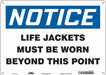 Safety Sign 10 inx14 in Polyethylene