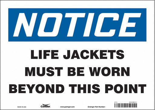 Safety Sign 10 inx14 in Vinyl