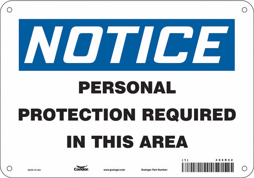 Safety Sign 7 in x 10 in Aluminum