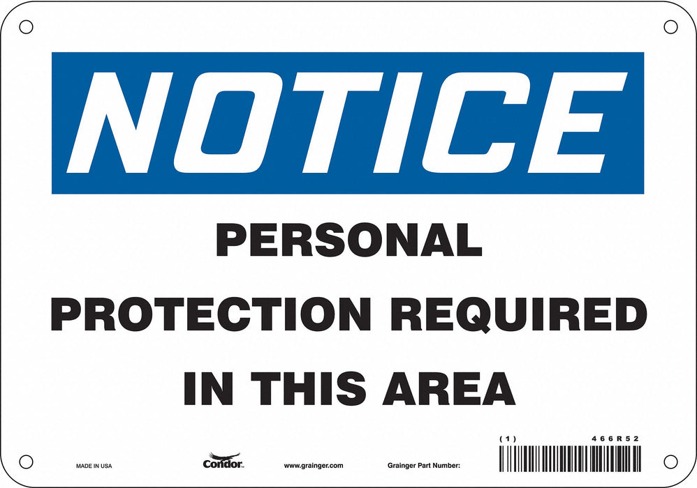 Safety Sign 7 in x 10 in Aluminum