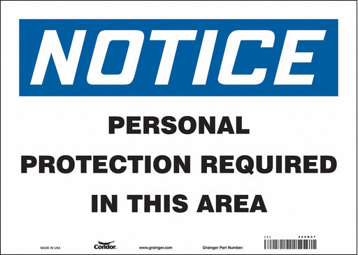 Safety Sign 10 in x 14 in Vinyl